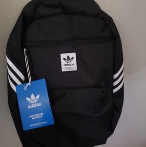 Adidas SST recycled backpack BNWT black w white stripes